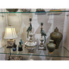 Danny's Fine Porcelain Home Decor Danny's Fine Porcelain Parrot Candle Holder with Bronze Ormolu- Verdant Flight (right) -Each