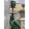 Danny's Fine Porcelain Home Decor Danny's Fine Porcelain Parrot Candle Holder with Bronze Ormolu- Verdant Flight (right) -Each