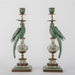 Danny's Fine Porcelain Home Decor Danny's Fine Porcelain Parrot Candle Holder with Bronze Ormolu- Verdant Flight (right) -Each