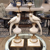 Danny's Fine Porcelain Home Decor Danny's Fine Porcelain Parrot With Bronze- White Crackle 14131