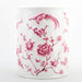 Danny's Fine Porcelain Home Decor Danny's Fine Porcelain Pink and White Round Waste Bin in Embossed Bird Pattern