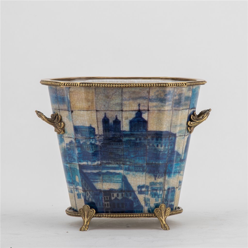 Danny's Fine Porcelain Home Decor Danny's Fine Porcelain Planter - Azure Village 61010