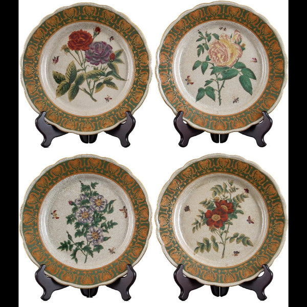 Danny's Fine Porcelain Home Decor Danny's Fine Porcelain Plate Flower – Set/4 - CLOSEOUT