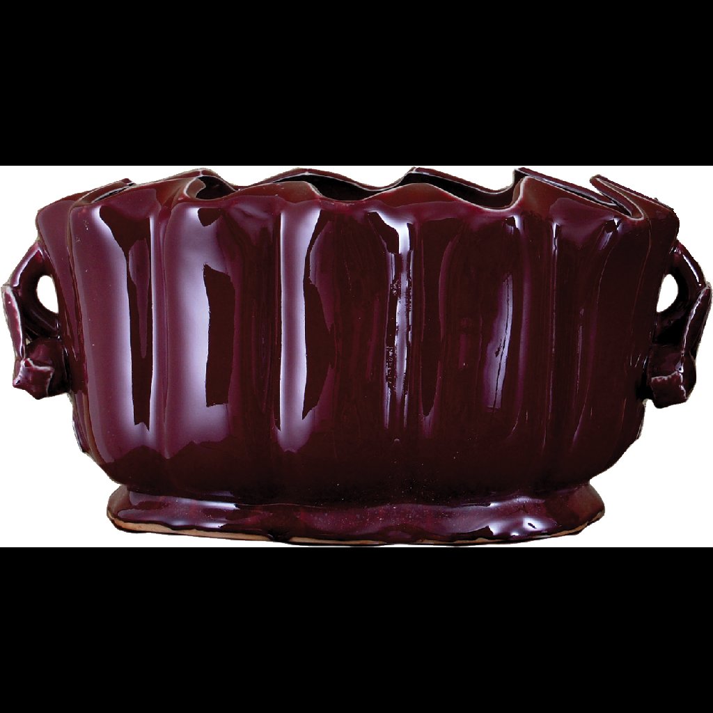 Danny's Fine Porcelain Home Decor Danny's Fine Porcelain Pomegranate Planter - Oxblood Red