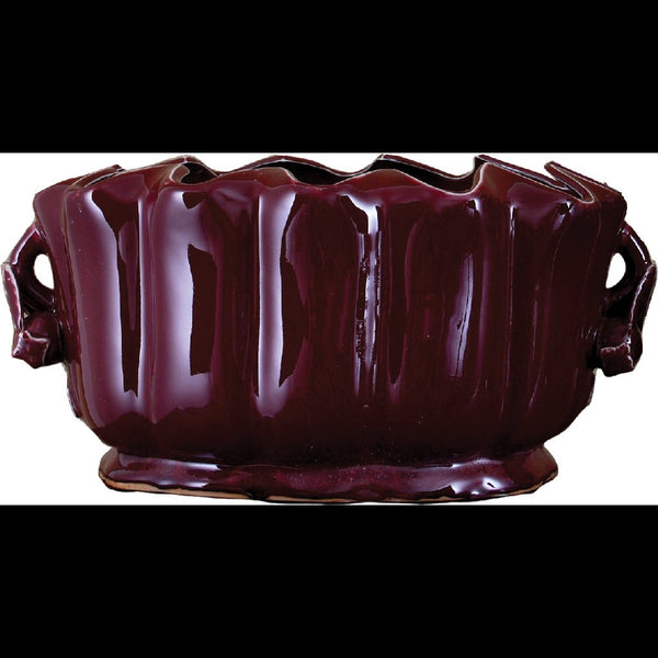 Danny's Fine Porcelain Home Decor Danny's Fine Porcelain Pomegranate Planter - Oxblood Red