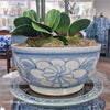Danny's Fine Porcelain Home Decor Danny's Fine Porcelain Porcelain Aged Blue Floral Round Bowl 51101