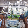 Danny's Fine Porcelain Home Decor Danny's Fine Porcelain Porcelain Aged Blue Floral Round Bowl 51101