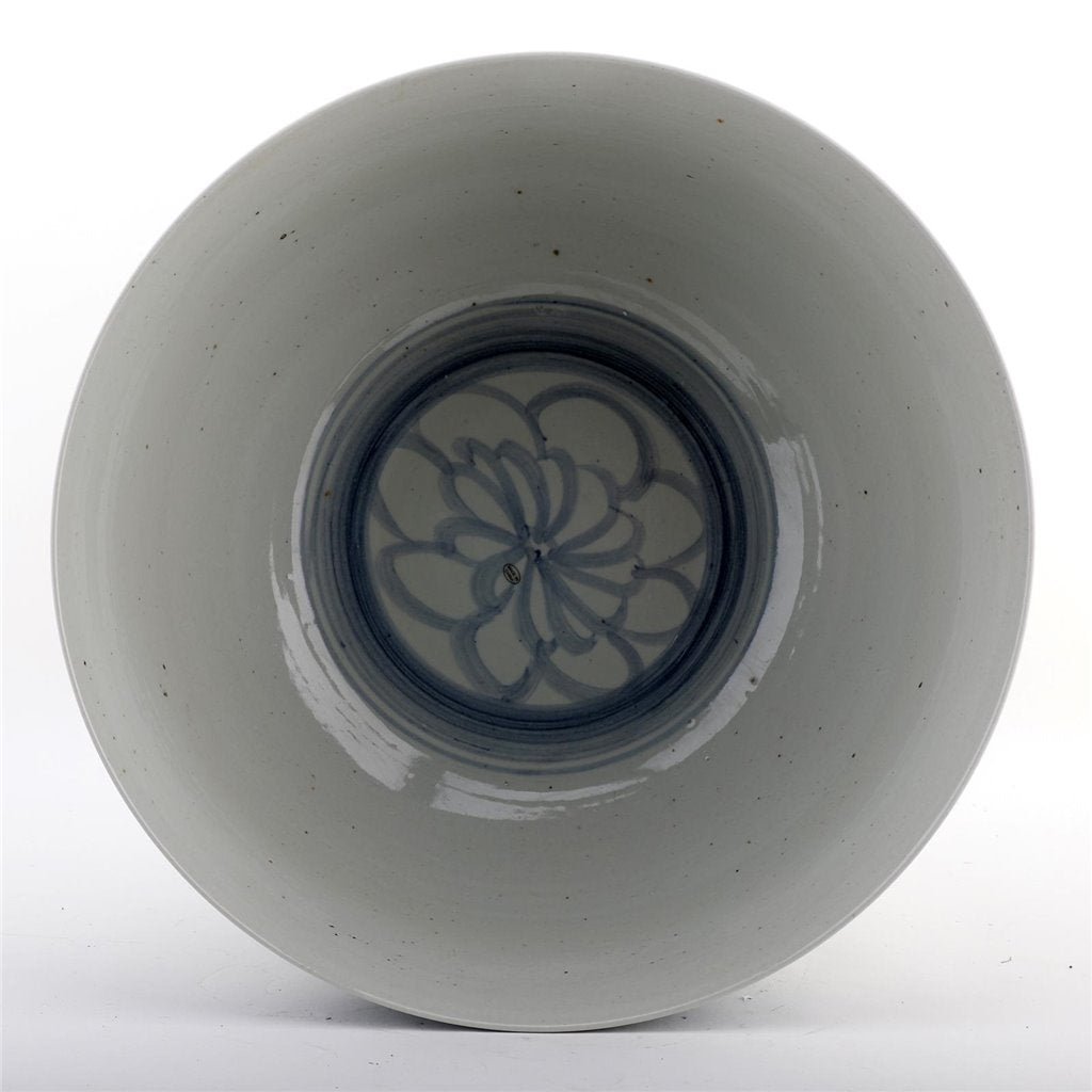 Danny's Fine Porcelain Home Decor Danny's Fine Porcelain Porcelain Aged Blue Floral Round Bowl 51101