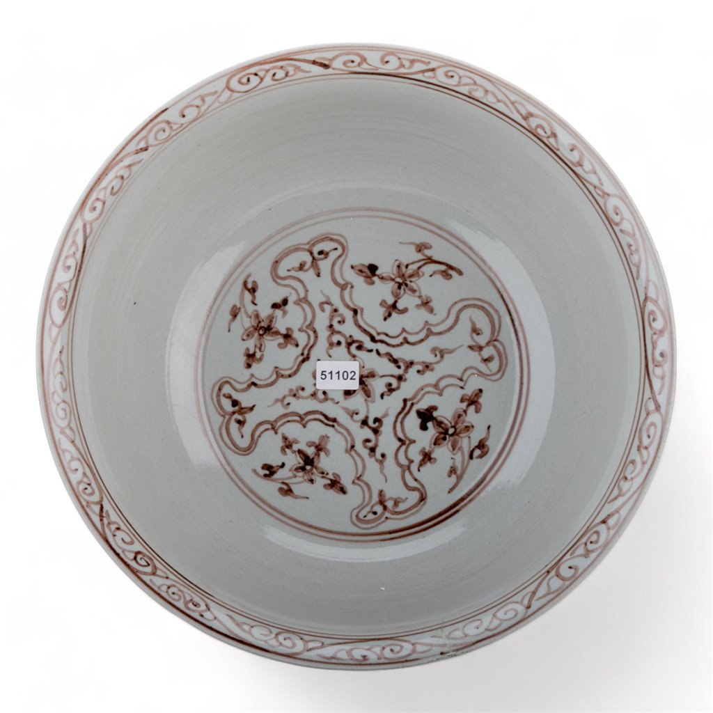 Danny's Fine Porcelain Home Decor Danny's Fine Porcelain Porcelain Aged Rust Phoenix Round Tall Basin 51102