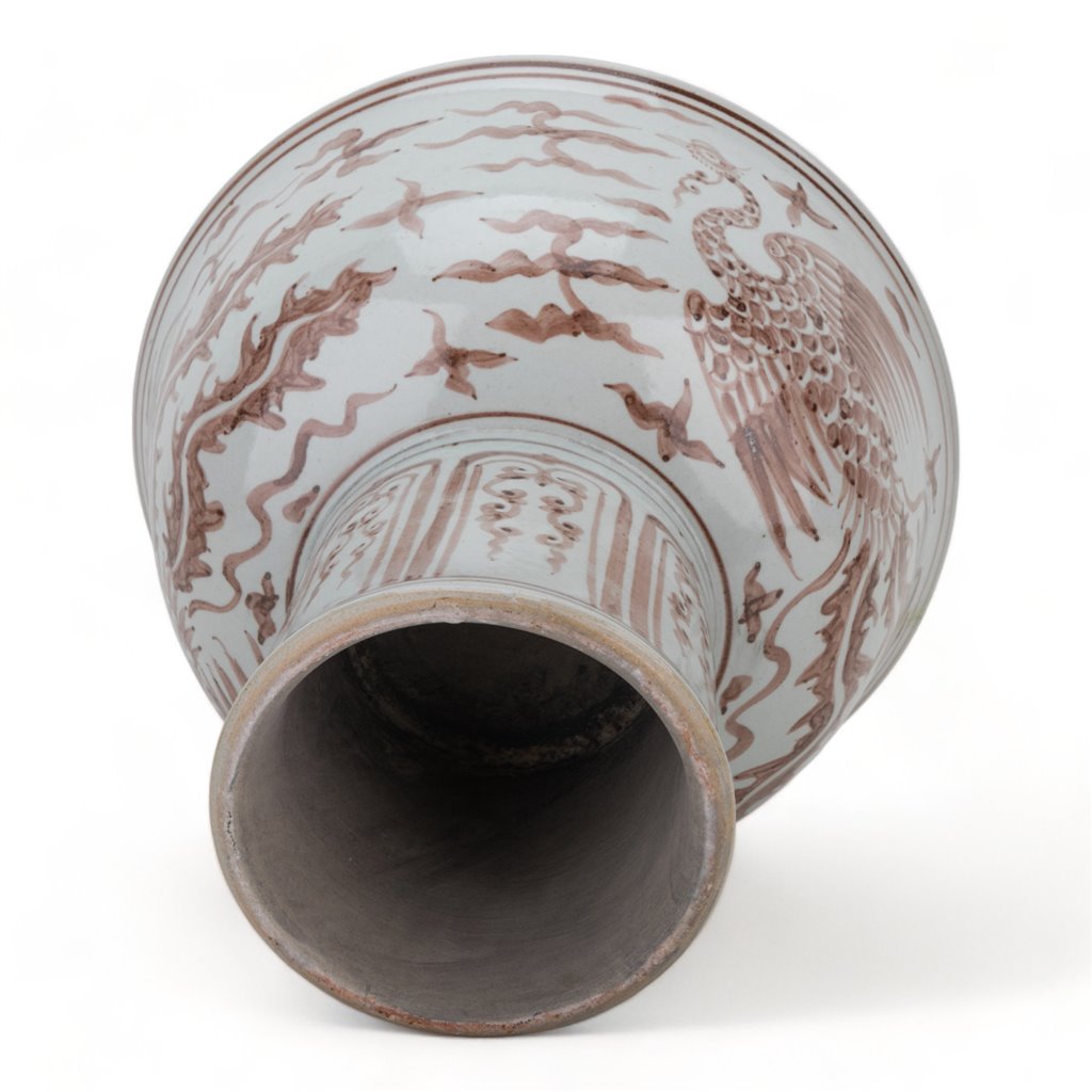 Danny's Fine Porcelain Home Decor Danny's Fine Porcelain Porcelain Aged Rust Phoenix Round Tall Basin 51102