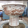 Danny's Fine Porcelain Home Decor Danny's Fine Porcelain Porcelain Aged Rust Phoenix Round Tall Basin 51102