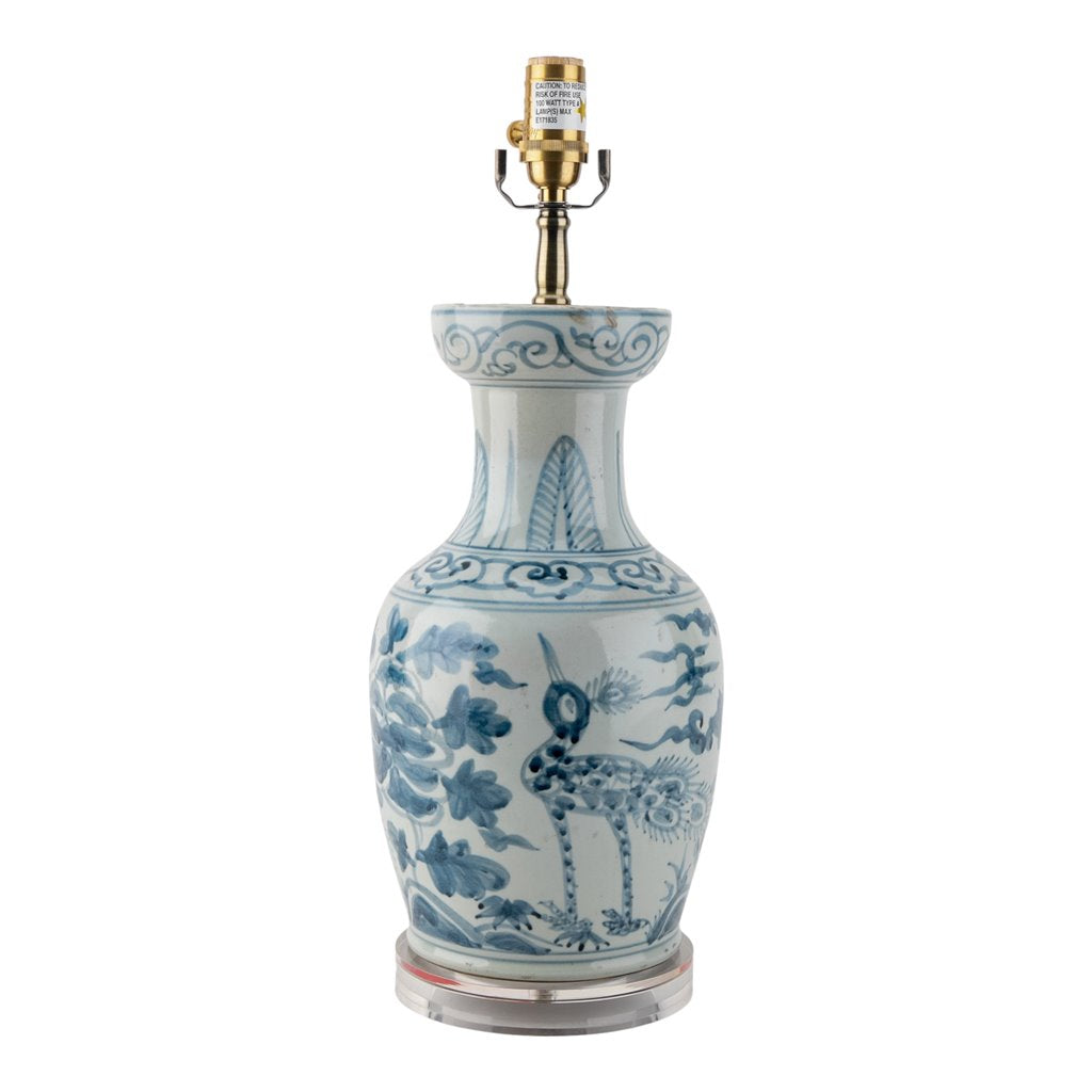 Danny's Fine Porcelain Home Decor Danny's Fine Porcelain Porcelain Antiqued Finish Lamp-Blue Bird[2-847-17]