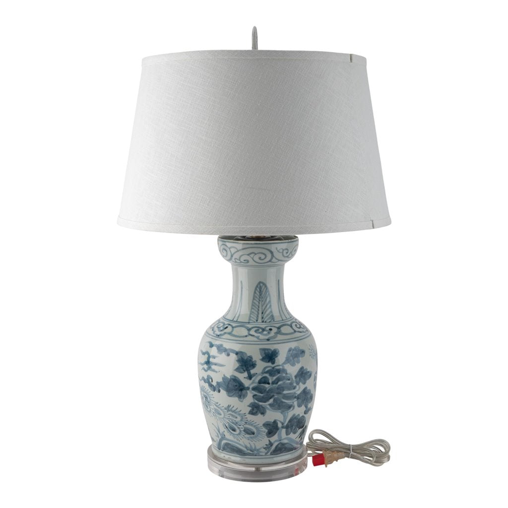 Danny's Fine Porcelain Home Decor Danny's Fine Porcelain Porcelain Antiqued Finish Lamp-Blue Bird[2-847-17]