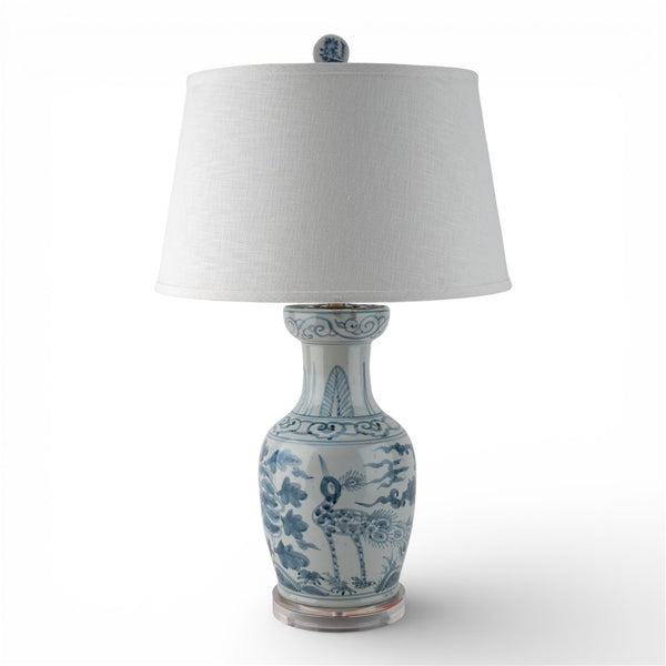 Danny's Fine Porcelain Home Decor Danny's Fine Porcelain Porcelain Antiqued Finish Lamp-Blue Bird[2-847-17]