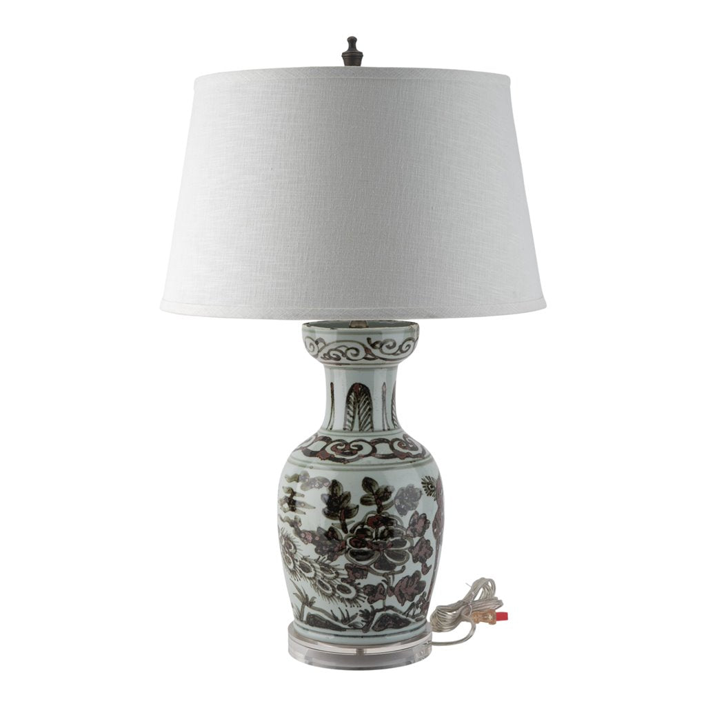 Danny's Fine Porcelain Home Decor Danny's Fine Porcelain Porcelain Antiqued Finish Lamp-Brown Bird[2-847-17]