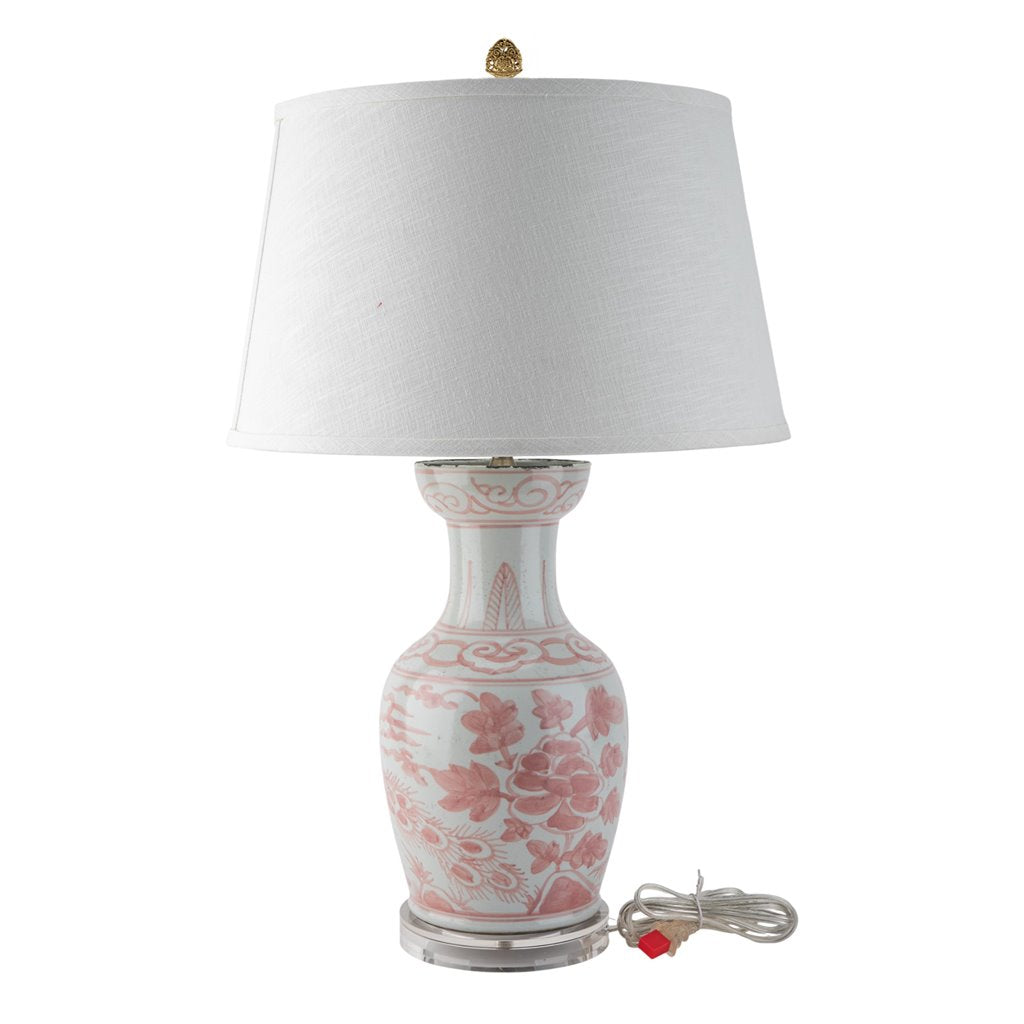 Danny's Fine Porcelain Home Decor Danny's Fine Porcelain Porcelain Antiqued Finish Lamp-Red Bird[2-847-17]
