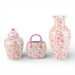 Danny's Fine Porcelain Home Decor Danny's Fine Porcelain Porcelain Bag with Handle Vase – Pink Florets (Min 2)