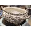 Danny's Fine Porcelain Home Decor Danny's Fine Porcelain Porcelain Basin Footbath - Black And White Willow 14234