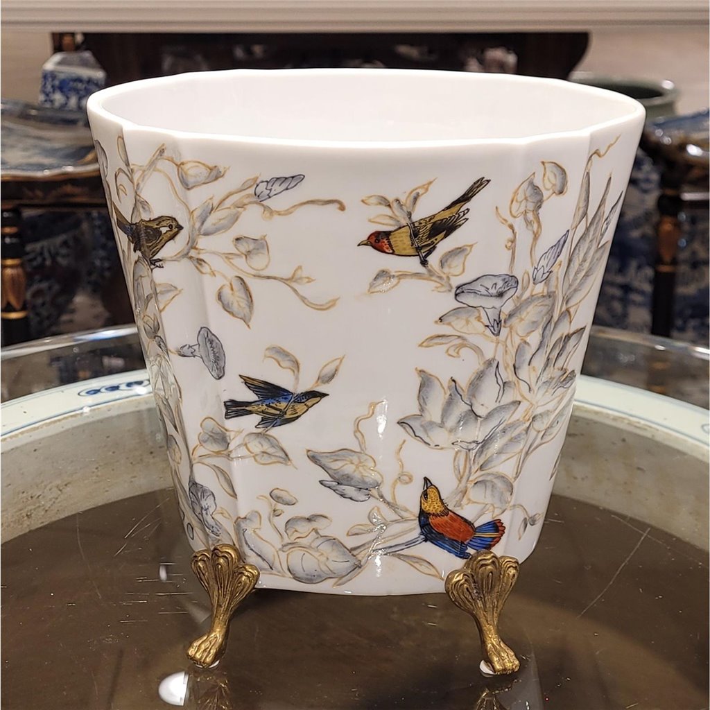 Danny's Fine Porcelain Home Decor Danny's Fine Porcelain Porcelain Basin With Bronze Accent-Tessa 60310