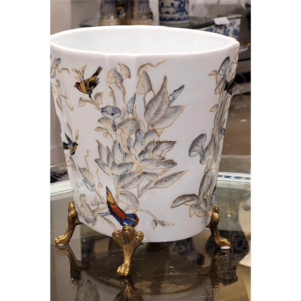 Danny's Fine Porcelain Home Decor Danny's Fine Porcelain Porcelain Basin With Bronze Accent-Tessa 60310