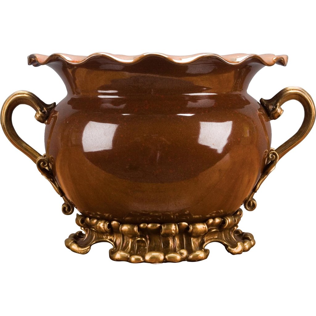 Danny's Fine Porcelain Home Decor Danny's Fine Porcelain Porcelain Basin With Bronze Account 60278