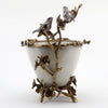 Danny's Fine Porcelain Home Decor Danny's Fine Porcelain Porcelain Basin With Bronze Ormolu - White Crackle 60409