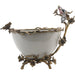 Danny's Fine Porcelain Home Decor Danny's Fine Porcelain Porcelain Basin With Bronze Ormolu - White Crackle 60409