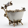 Danny's Fine Porcelain Home Decor Danny's Fine Porcelain Porcelain Basin With Bronze Ormolu - White Crackle 60409