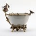 Danny's Fine Porcelain Home Decor Danny's Fine Porcelain Porcelain Basin With Bronze Ormolu - White Crackle 60409
