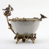 Danny's Fine Porcelain Home Decor Danny's Fine Porcelain Porcelain Basin With Bronze Ormolu - White Crackle 60409