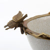 Danny's Fine Porcelain Home Decor Danny's Fine Porcelain Porcelain Basin With Bronze Ormolu - White Crackle 60409
