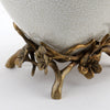 Danny's Fine Porcelain Home Decor Danny's Fine Porcelain Porcelain Basin With Bronze Ormolu - White Crackle 60409