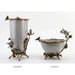 Danny's Fine Porcelain Home Decor Danny's Fine Porcelain Porcelain Basin With Bronze Ormolu - White Crackle 60409