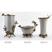 Danny's Fine Porcelain Home Decor Danny's Fine Porcelain Porcelain Basin With Bronze Ormolu - White Crackle 60409