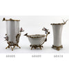 Danny's Fine Porcelain Home Decor Danny's Fine Porcelain Porcelain Basin With Bronze Ormolu - White Crackle 60409