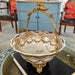 Danny's Fine Porcelain Home Decor Danny's Fine Porcelain Porcelain Basket with Ormolu Handle-Lattice Floral