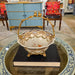 Danny's Fine Porcelain Home Decor Danny's Fine Porcelain Porcelain Basket with Ormolu Handle-Lattice Floral