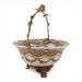Danny's Fine Porcelain Home Decor Danny's Fine Porcelain Porcelain Basket with Ormolu Handle-Lattice Floral