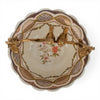 Danny's Fine Porcelain Home Decor Danny's Fine Porcelain Porcelain Basket with Ormolu Handle-Lattice Floral