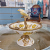 Danny's Fine Porcelain Home Decor Danny's Fine Porcelain Porcelain Bird Dish With Bronze Ormolu - Yellow Floral 60416