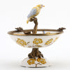 Danny's Fine Porcelain Home Decor Danny's Fine Porcelain Porcelain Bird Dish With Bronze Ormolu - Yellow Floral 60416