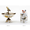 Danny's Fine Porcelain Home Decor Danny's Fine Porcelain Porcelain Bird Dish With Bronze Ormolu - Yellow Floral 60416