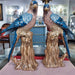 Danny's Fine Porcelain Home Decor Danny's Fine Porcelain Porcelain Blue Parrot Candle Holder Pair