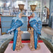 Danny's Fine Porcelain Home Decor Danny's Fine Porcelain Porcelain Blue Parrot Candle Holder Pair