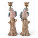 Danny's Fine Porcelain Home Decor Danny's Fine Porcelain Porcelain Blue Parrot Candle Holder Pair