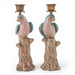 Danny's Fine Porcelain Home Decor Danny's Fine Porcelain Porcelain Blue Parrot Candle Holder Pair