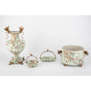Danny's Fine Porcelain Home Decor Danny's Fine Porcelain Porcelain Bowl with Ormolu Handle-Floral Vine