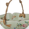 Danny's Fine Porcelain Home Decor Danny's Fine Porcelain Porcelain Bowl with Ormolu Handle-Floral Vine