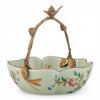 Danny's Fine Porcelain Home Decor Danny's Fine Porcelain Porcelain Bowl with Ormolu Handle-Floral Vine