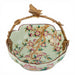 Danny's Fine Porcelain Home Decor Danny's Fine Porcelain Porcelain Bowl with Ormolu Handle-Floral Vine